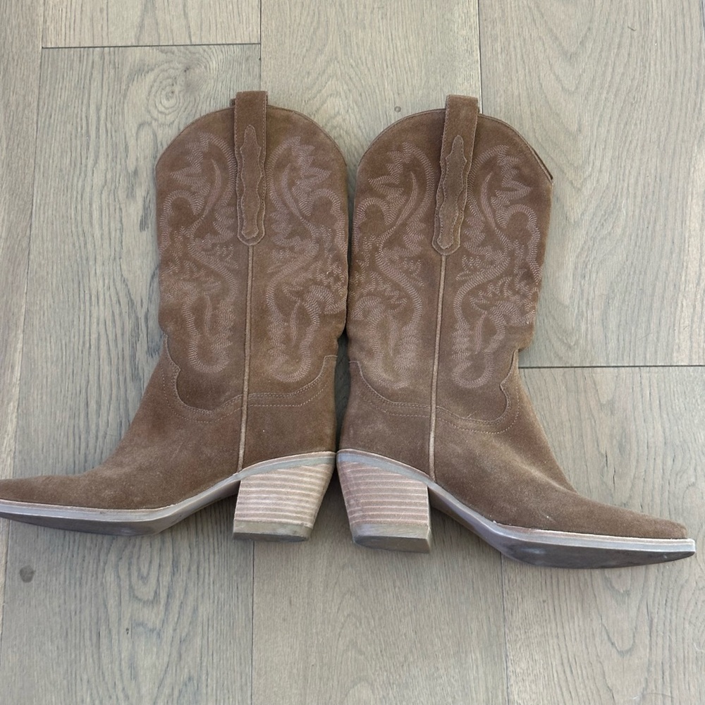 Jeffrey Campbell Brown cowboy Boots